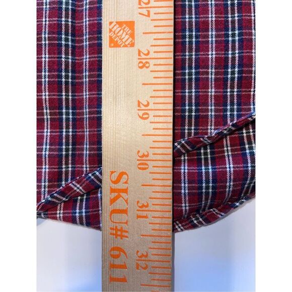 Vintage Tommy Hilfiger Shirt Mens L Red Plaid Long Sleeve Button Down Cotton A21 - Picture 4 of 6
